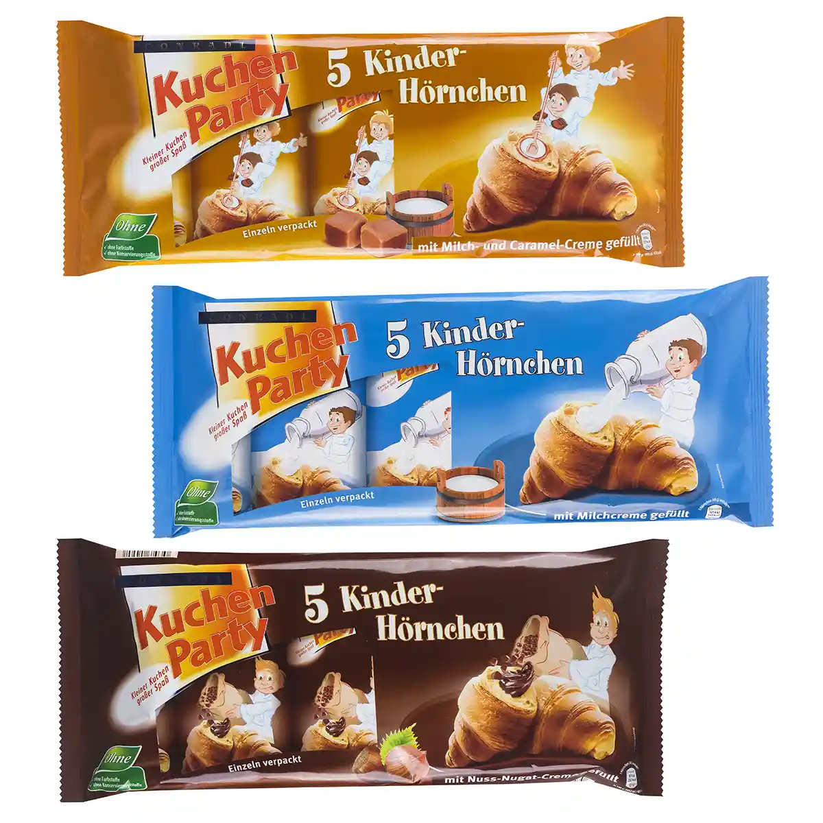 Produktaufnahmen von Kuchenpackungen