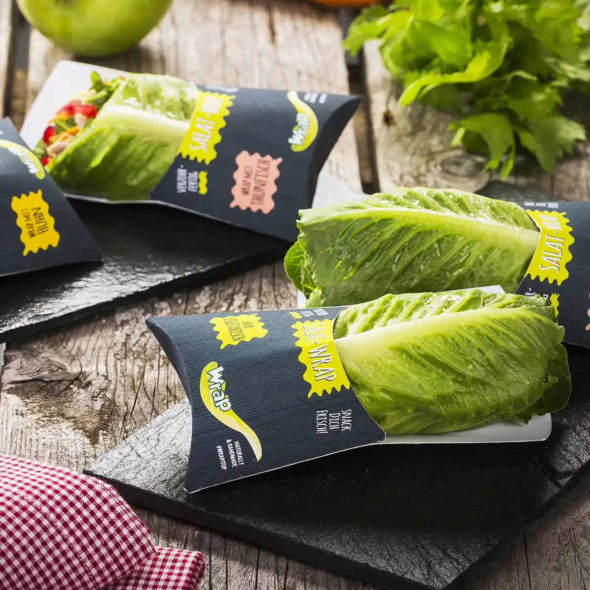Stills und Produktfotos von Salat-Wraps